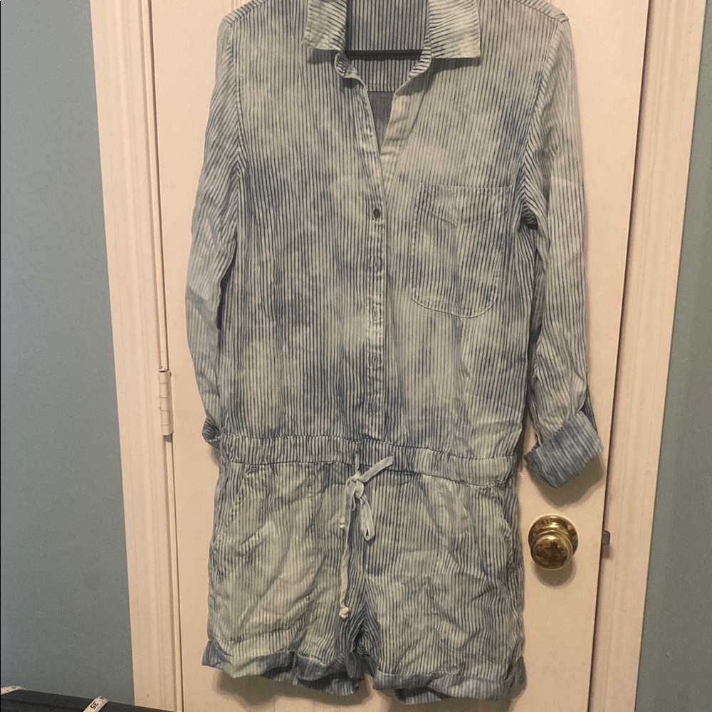Striped Blue Romper